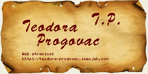 Teodora Progovac vizit kartica